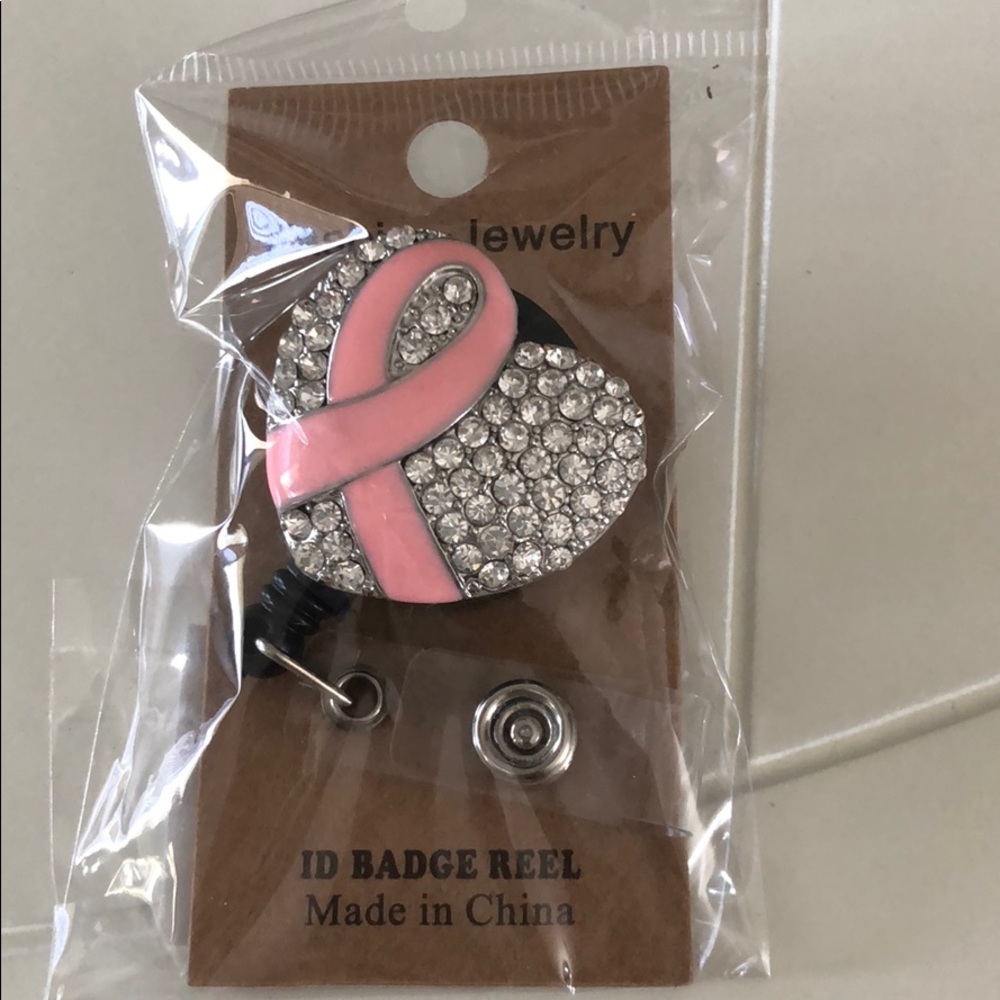 🌟LAST ONE🌟Bling Cancer Awareness Badge Reel - Picture 2 of 2